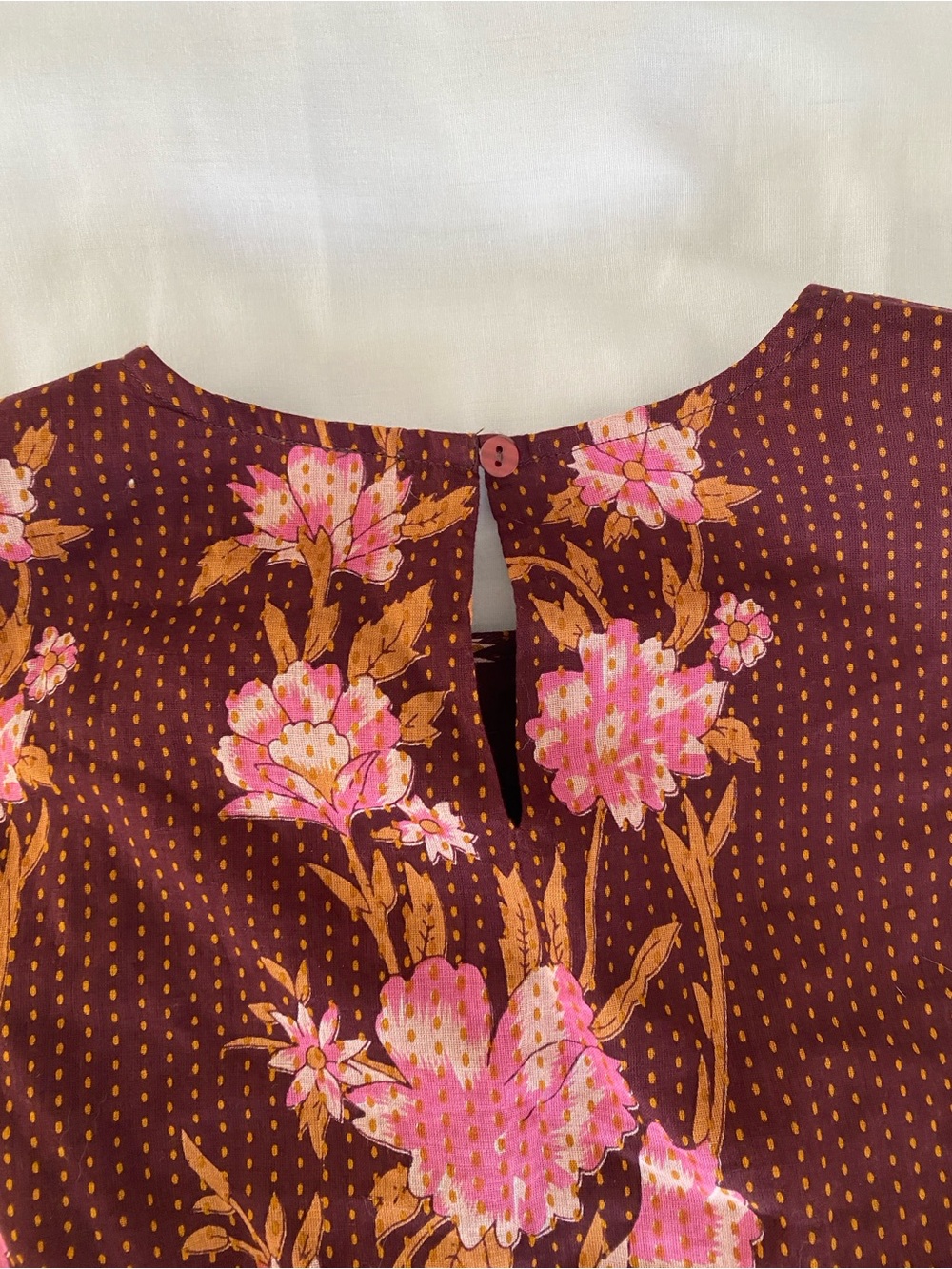free people faded gardens floral printed top with side ties - Picture 4 of 6